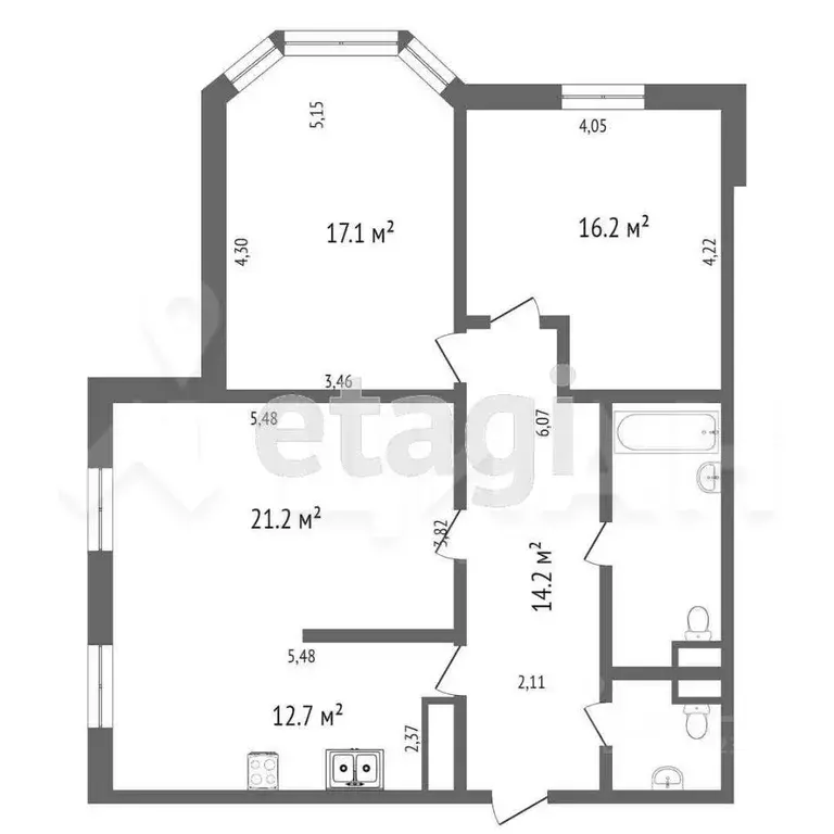 3-к кв. Москва ул. 8-я Текстильщиков, 13К2 (92.8 м) - Фото 0