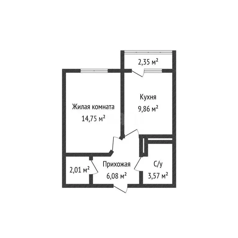 1-комнатная квартира: Краснодар, Душистая улица, 60к2 (37.3 м) - Фото 1