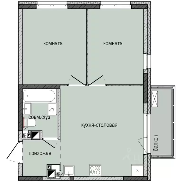 2-к кв. Удмуртия, Ижевск Культбаза жилрайон, 8-й мкр, Ежевика жилой ... - Фото 0