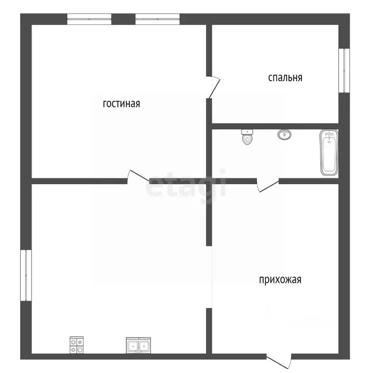 2-к кв. Тамбовская область, Мичуринск Тамбовская ул., 195 (53.9 м) - Фото 2