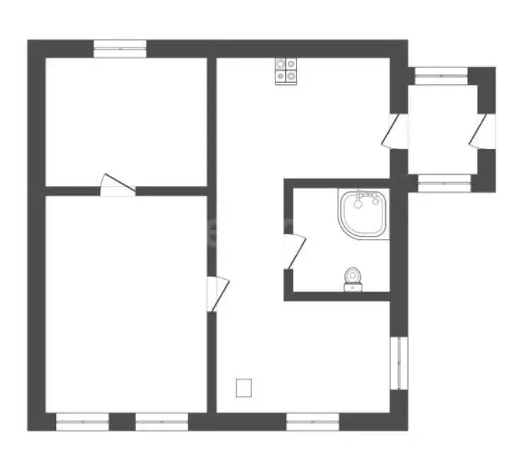 Дом в посёлок городского типа Грибановский, Сахзаводская улица (45 м) - Фото 1