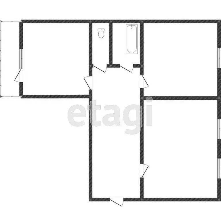 3-комнатная квартира: Нижний Тагил, Береговая-Краснокаменская улица, 2 ... - Фото 0