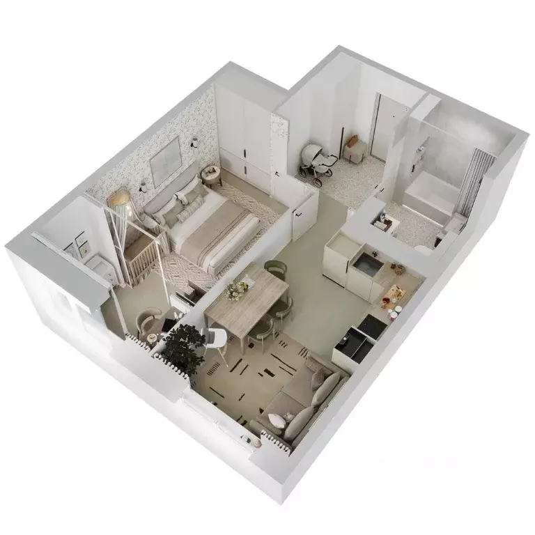 1-к кв. Пермский край, Пермь Парковый просп., 24 (42.8 м) - Фото 2