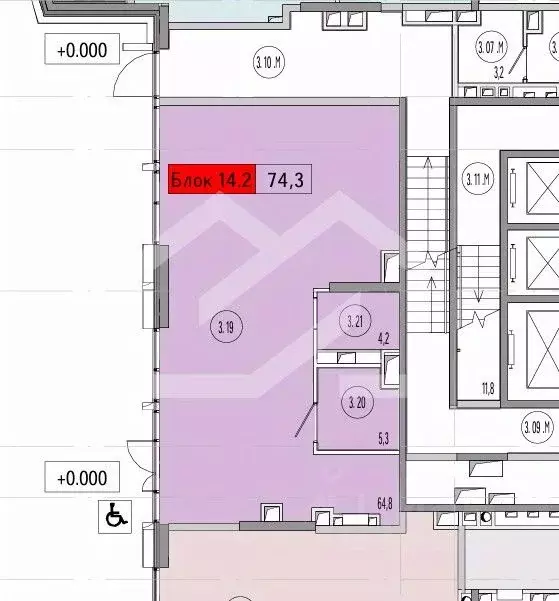 Торговая площадь в Москва Союз жилой комплекс, к3 (74 м) - Фото 2