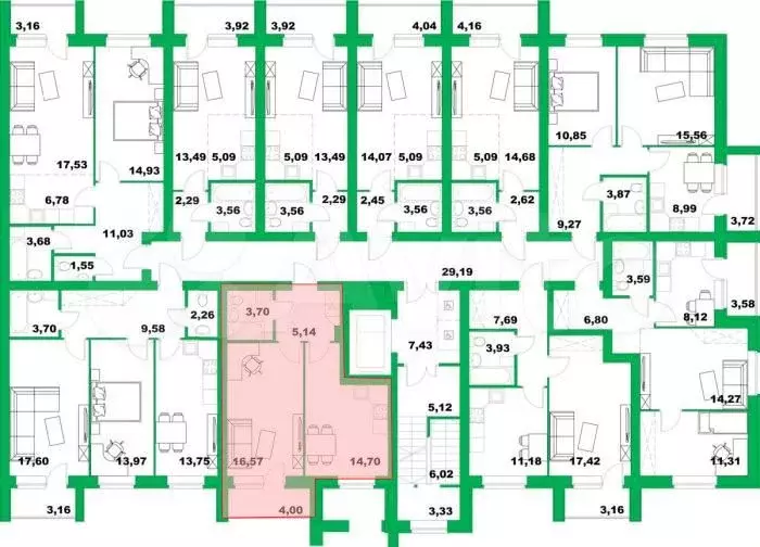 1-к. квартира, 42,1 м, 2/8 эт. - Фото 1