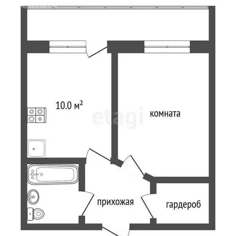 1-комнатная квартира: Чита, микрорайон Октябрьский, 7 (37.6 м) - Фото 1