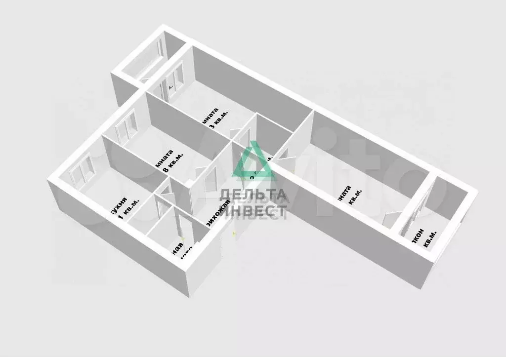 3-к. квартира, 60 м, 10/12 эт. - Фото 1
