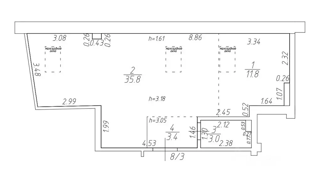 1-к кв. Татарстан, Казань ул. Сары Садыковой, 9 (54.0 м) - Фото 2