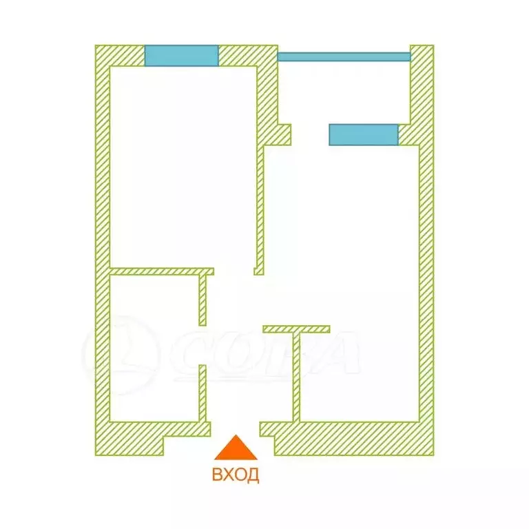 1-комнатная квартира: Тюмень, Одесская улица, 7к1 (38.1 м) - Фото 1