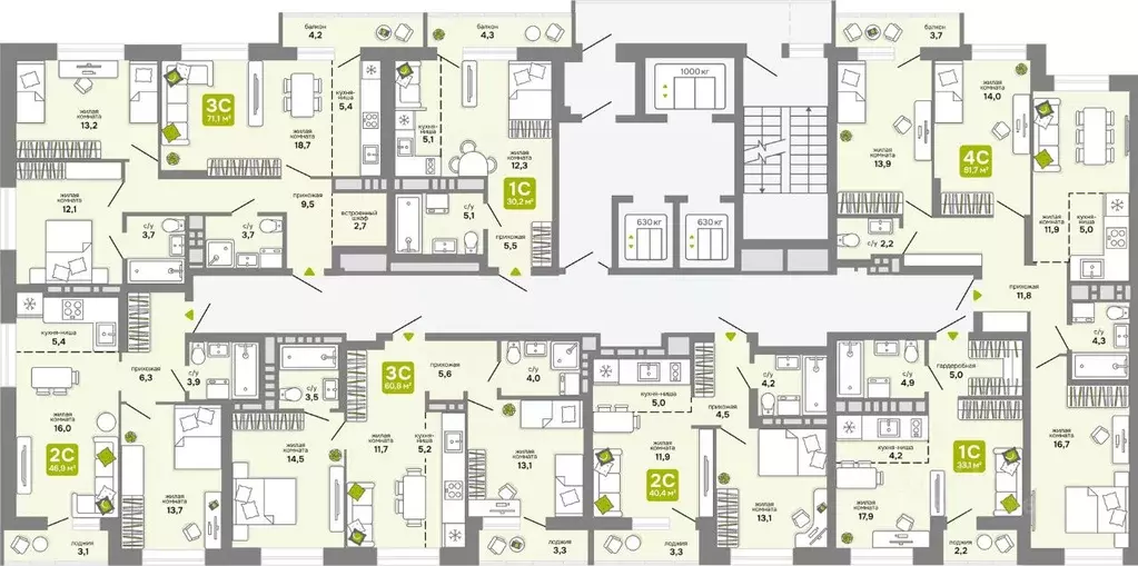 3-к кв. Новосибирская область, Новосибирск 68-й кв-л,  (60.8 м) - Фото 1
