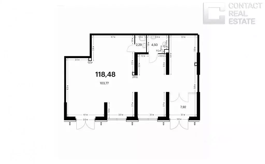 Торговая площадь в Москва Ижорская ул., 6к7 (118 м) - Фото 2