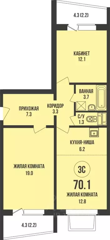 3-к кв. Новосибирская область, Новосибирск ул. Декоративный Питомник, ... - Фото 1