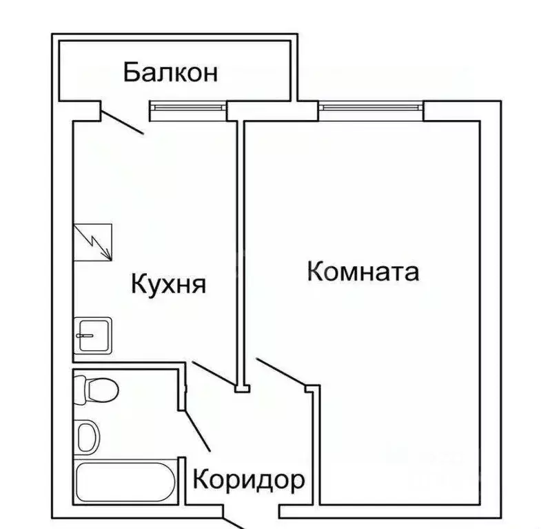 1-к кв. Тульская область, Тула просп. Ленина, 134 (40.2 м) - Фото 2