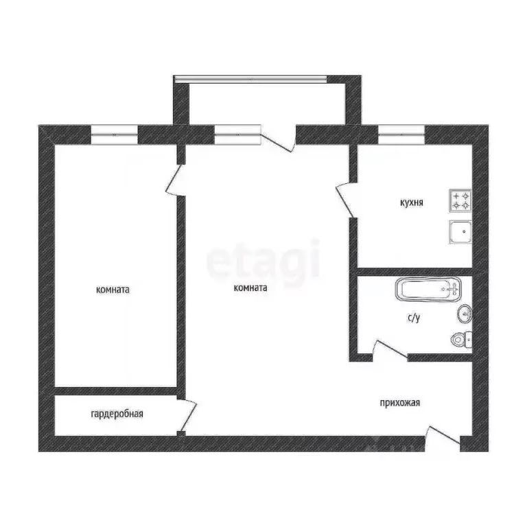 2-к кв. Курганская область, Курган ул. Сухэ-Батора, 10 (45.5 м) - Фото 2