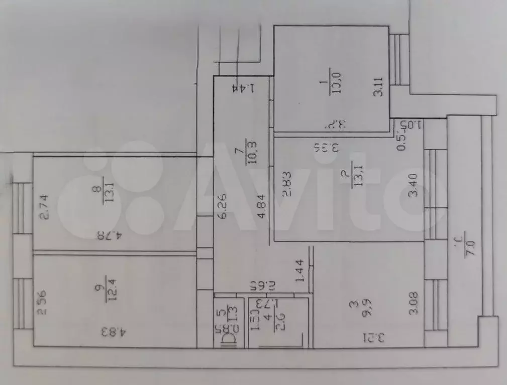 4-к. квартира, 75 м, 2/14 эт. - Фото 0