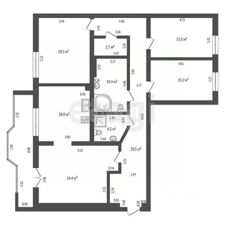 3-к кв. Забайкальский край, Чита Ангарская ул., 19 (123.0 м) - Фото 1