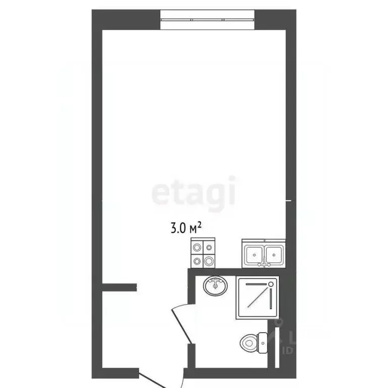 Студия Ростовская область, Аксай Садовая ул., 31А (29.8 м) - Фото 2