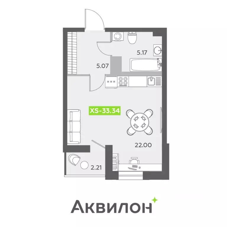 Студия Санкт-Петербург бул. Головнина, 6к1 (33.6 м) - Фото 0