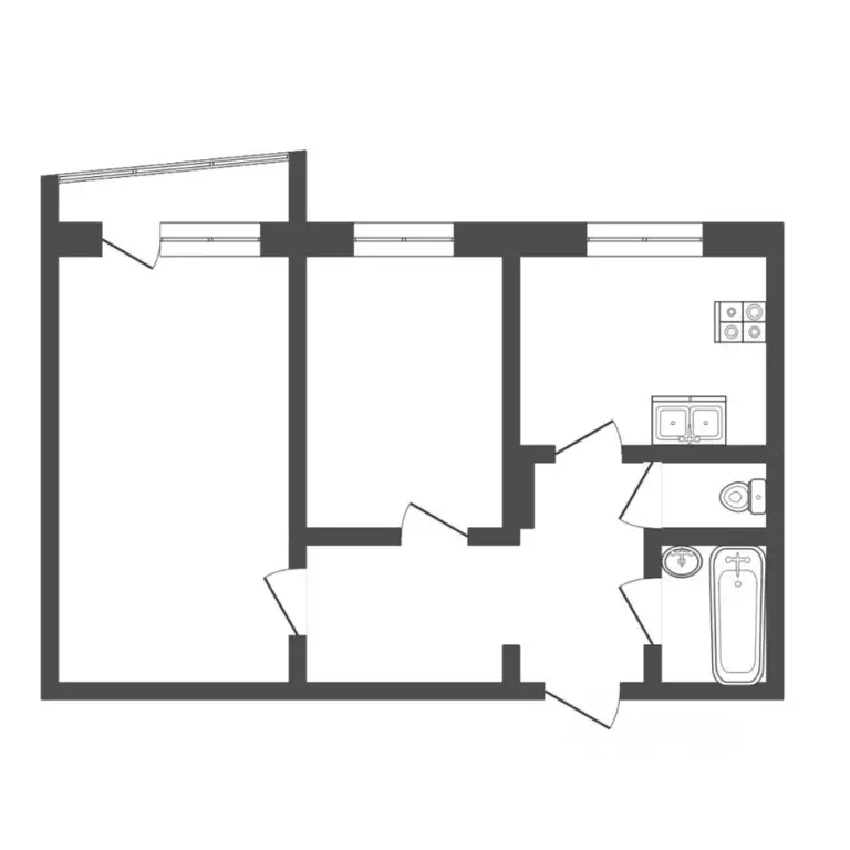 2-к кв. Тюменская область, Тюмень ул. Елизарова, 30 (50.0 м) - Фото 1