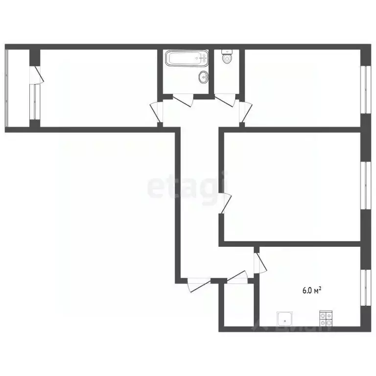 3-к кв. Тюменская область, Тюмень ул. 30 лет Победы, 138а (66.8 м) - Фото 2