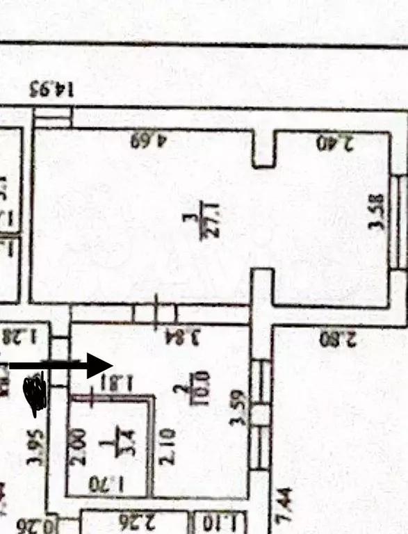 2-к. квартира, 40,5 м, 1/3 эт. - Фото 0