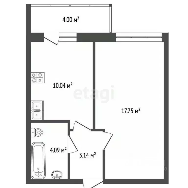 1-к кв. Ярославская область, Ярославский муниципальный округ, пос. ... - Фото 2