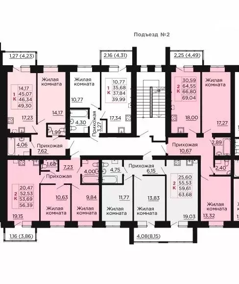 1-к кв. Ростовская область, Аксай Жилой комплекс Вишневый сад,  (46.34 ... - Фото 2