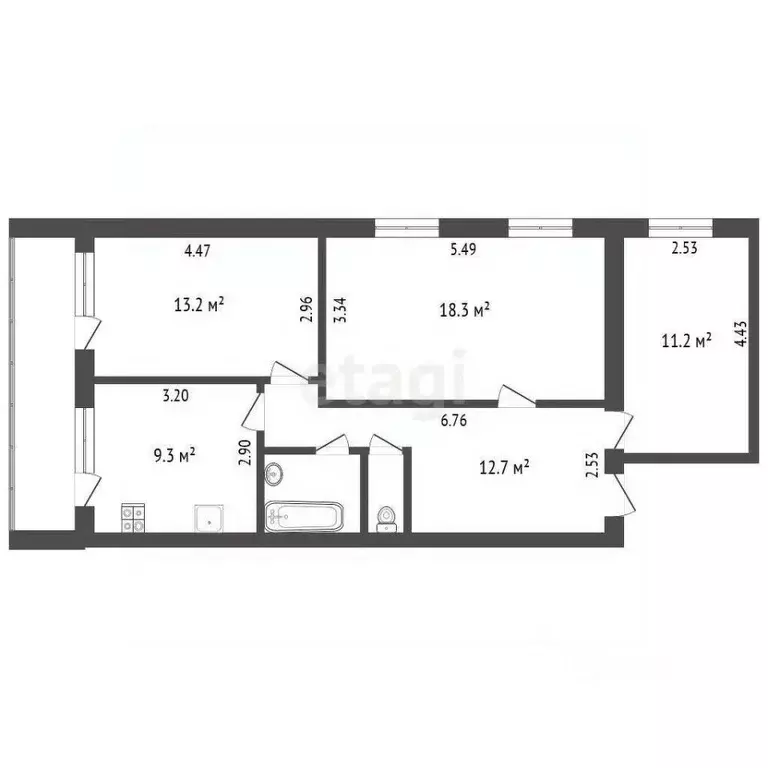 3-к кв. Белгородская область, Белгородский район, Веселолопанское ... - Фото 2