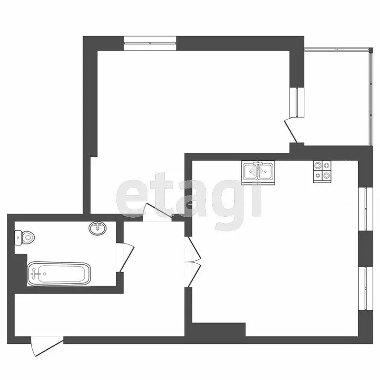 1-комнатная квартира: Тюмень, Велижанская улица, 68к1 (49.3 м) - Фото 1