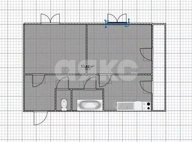 2-к кв. Московская область, Воскресенск Цемгигант мкр, ул. Беркино, 7 ... - Фото 1
