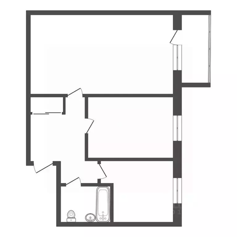 2-к кв. Амурская область, с. Тамбовка ул. Трудовая, 16 (42.6 м) - Фото 2