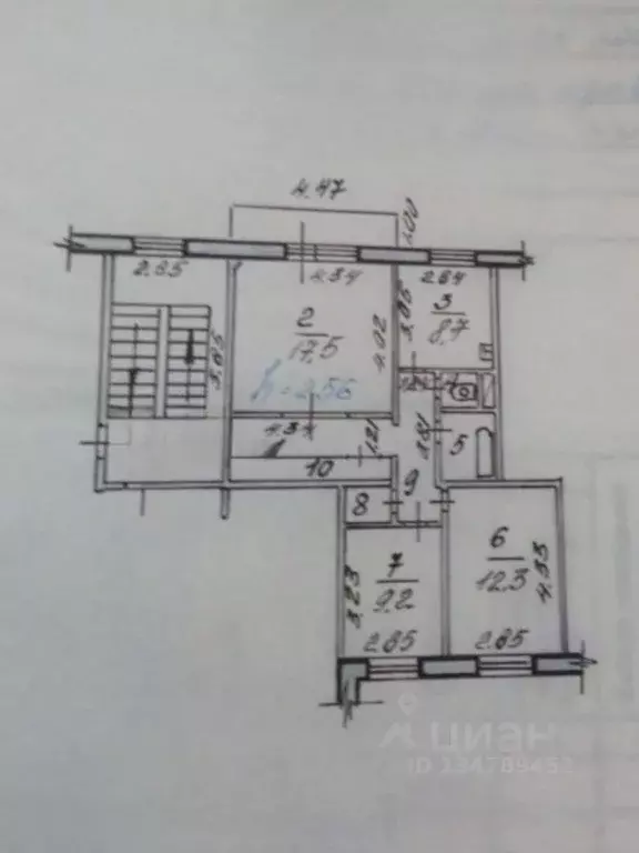 3-к кв. Хакасия, Абакан ул. Островского, 19 (66.1 м) - Фото 2