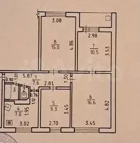 4-к. квартира, 68,9 м, 5/9 эт. - Фото 0