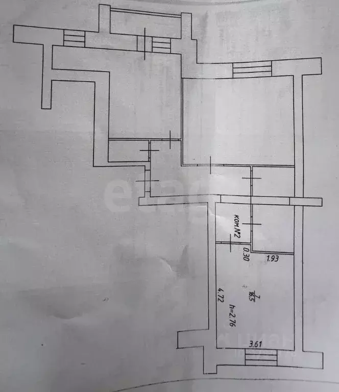 2-к кв. Татарстан, Казань ул. Галимджана Баруди, 18 (75.5 м) - Фото 1