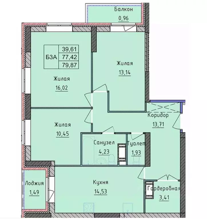 3-к кв. Ярославская область, Ярославль ул. Пашуковская, 9к2 (79.87 м) - Фото 1