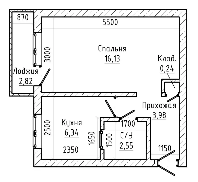 1-к кв. Кабардино-Балкария, Баксан ул. Имени Ю.А. Гагарина (31.5 м) - Фото 2
