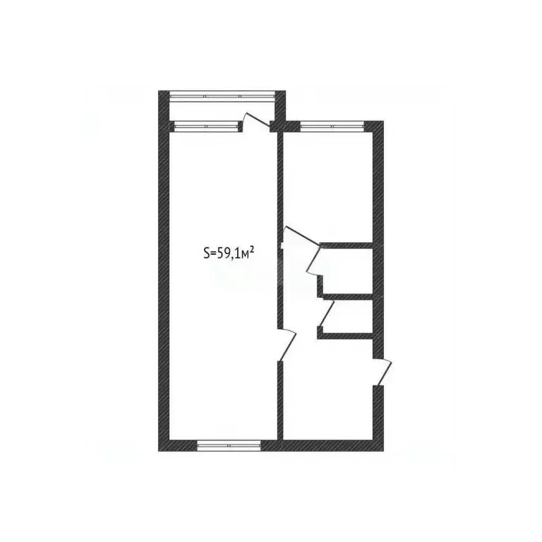 3-к кв. Брянская область, Клинцы ул. Мира, 107 (59.1 м) - Фото 2