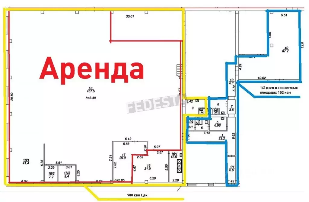 Склад в Пермский край, Пермь ул. 1905 года, 35к23 (800 м) - Фото 2
