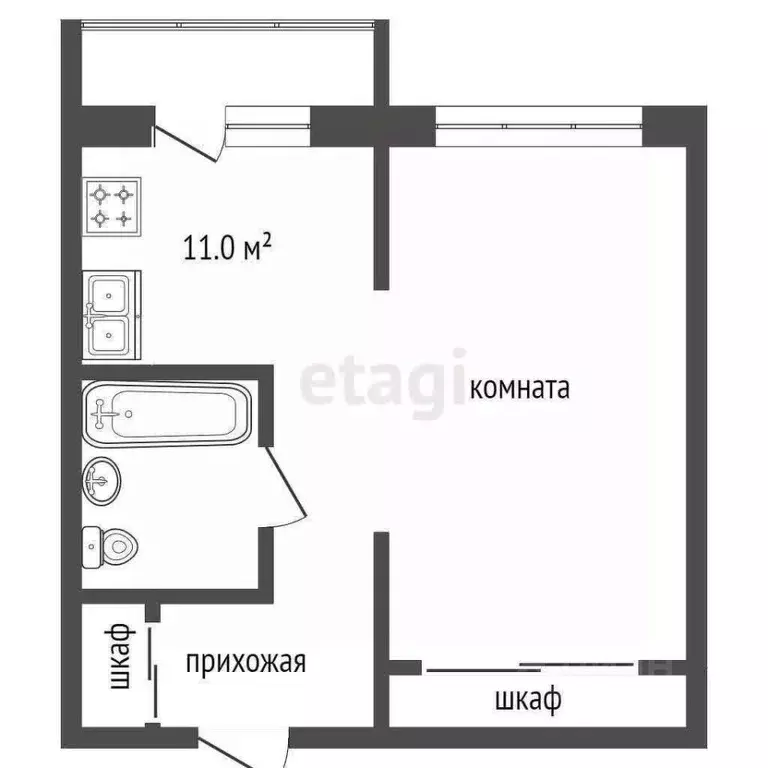 1-к кв. Забайкальский край, Чита Октябрьский мкр, 13 (42.0 м) - Фото 1