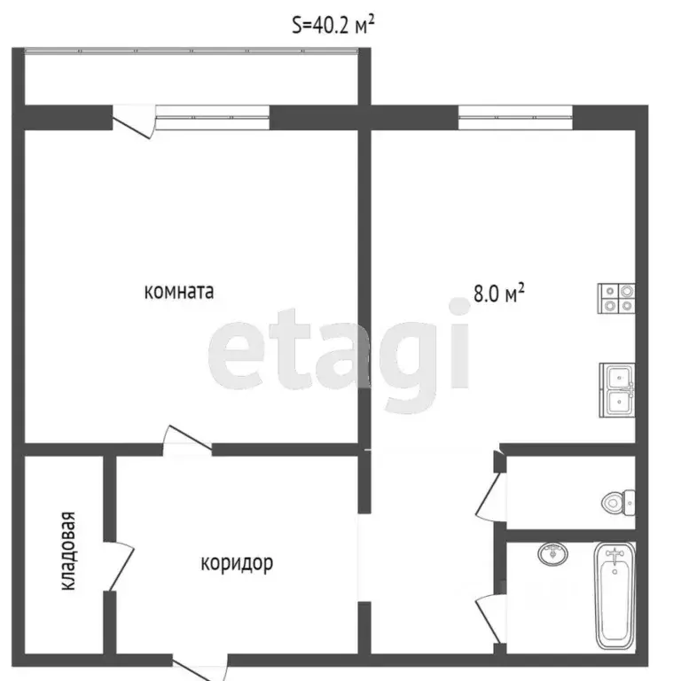 1-к кв. Челябинская область, Сосновский муниципальный округ, Поселок ... - Фото 1
