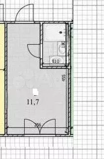 Квартира-студия, 11,8 м, 1/9 эт. - Фото 0
