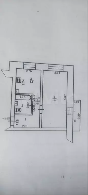 1-к. квартира, 35,5 м, 4/5 эт. - Фото 0