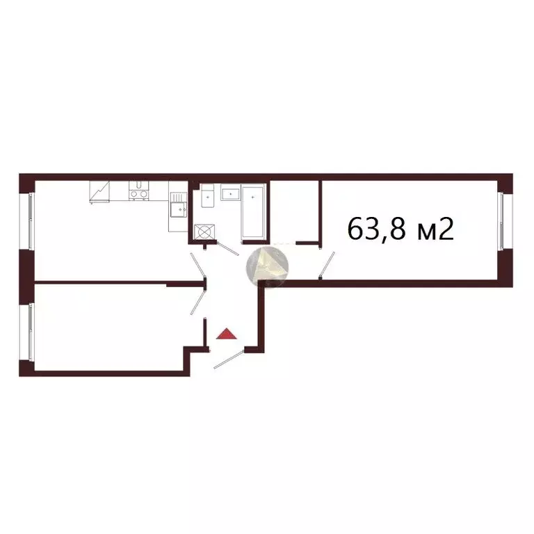 2-комнатная квартира: Сестрорецк, Авиационная улица, 5к1 (63.8 м) - Фото 1