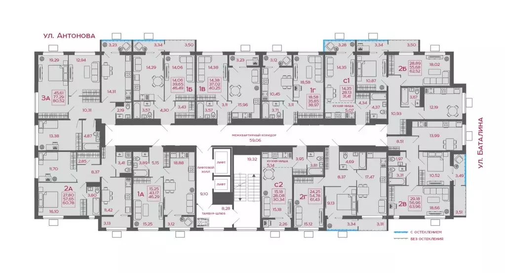1-к кв. Пензенская область, Пенза ул. Баталина, 31 (40.25 м) - Фото 2