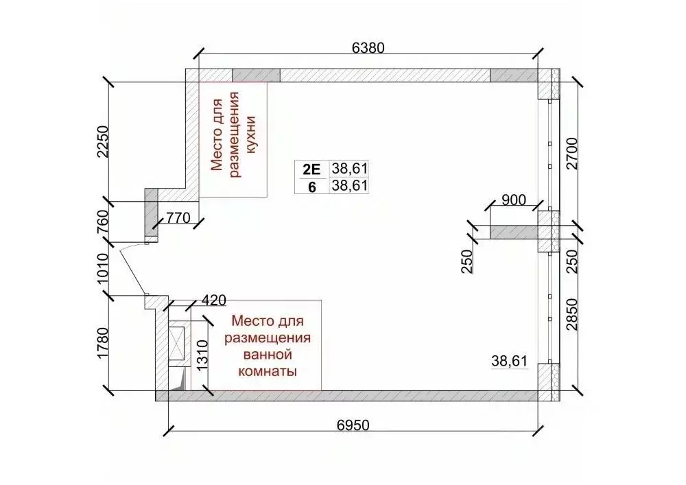 2-к кв. Кемеровская область, Кемерово ул. Дружбы, 10 (38.61 м) - Фото 1