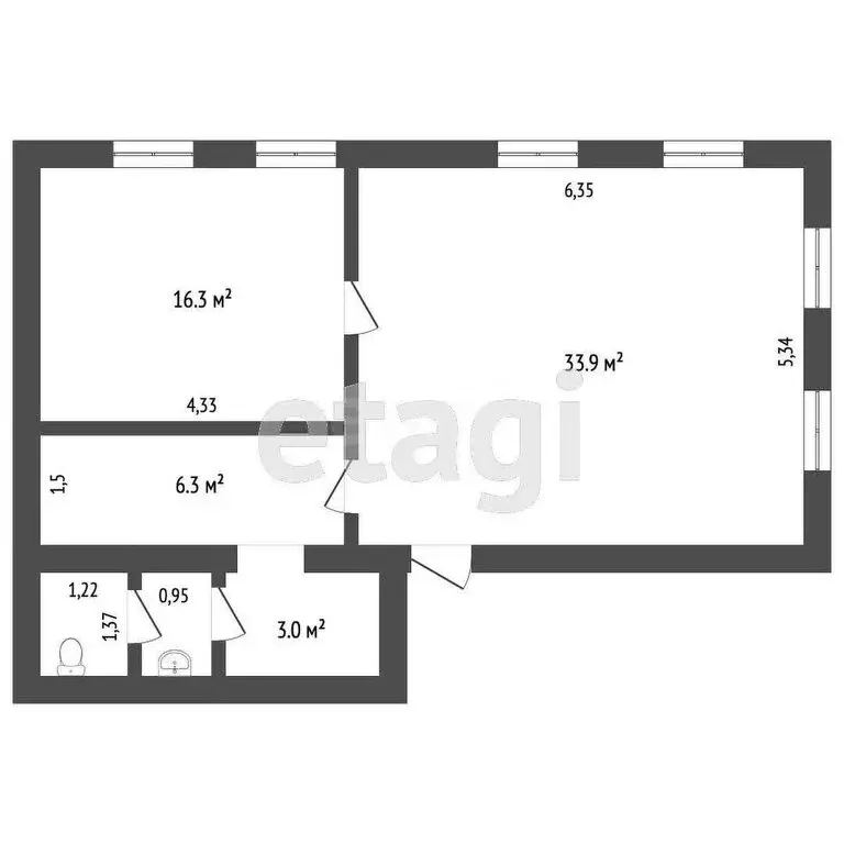 Офис (64.4 м) - Фото 1