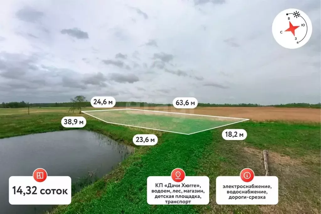Участок в Тюменская область, Тюменский муниципальный округ, Дачи Хюгге ... - Фото 1