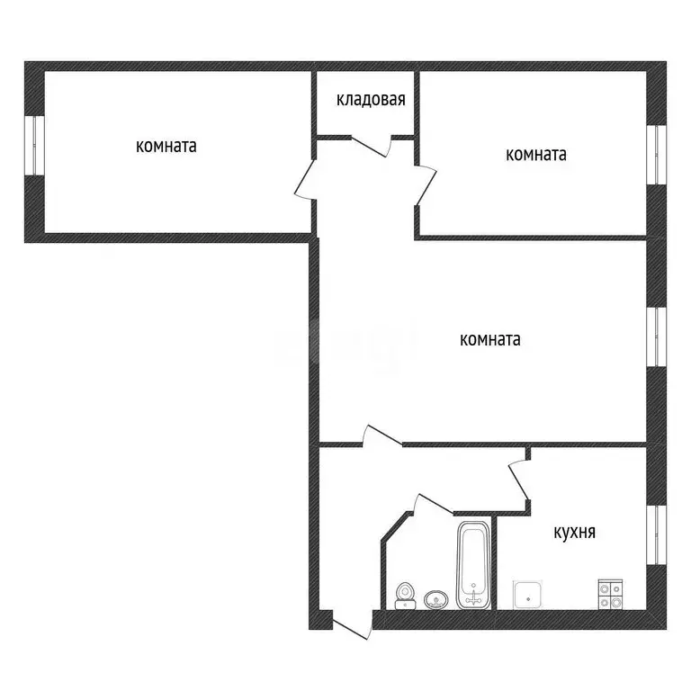 3-комнатная квартира: Кириши, проспект Ленина, 17 (55.9 м) - Фото 0