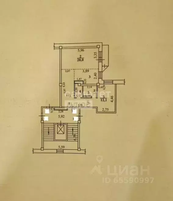 2-к кв. Иркутская область, Иркутск Крылатый мкр, 21 (66.0 м) - Фото 2