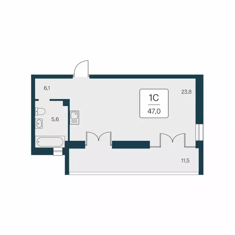 1-к кв. Крым, Алупка ш. Севастопольское, 6Ак2 (47.0 м) - Фото 1